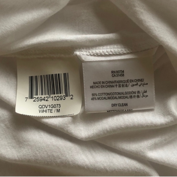 BCBGMaxAzria White Shirt withDistressed Overlay - Picture 5 of 5